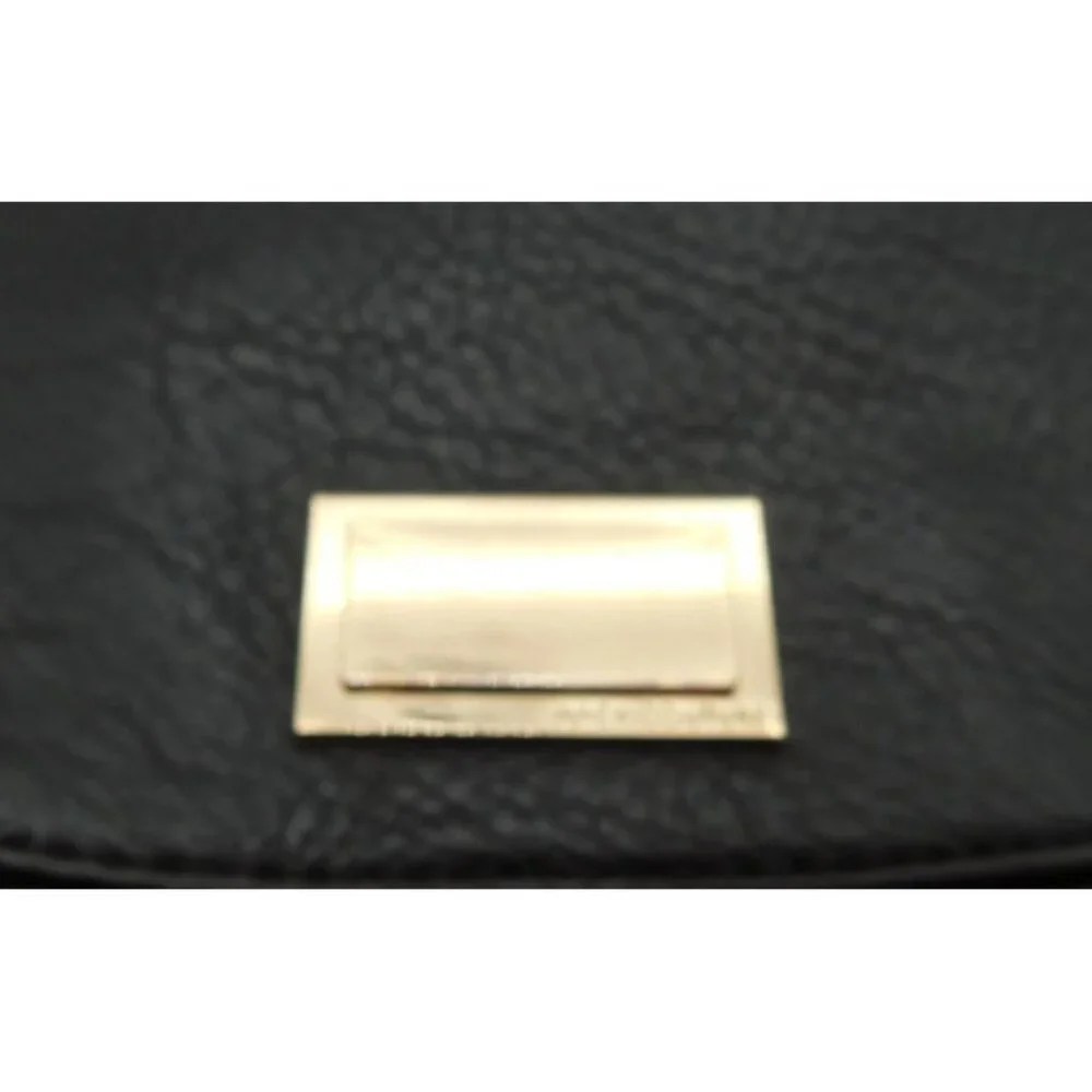 Juicy Couture Black Faux Leather Saddle Bag Shoulder Bag Purse Y2K